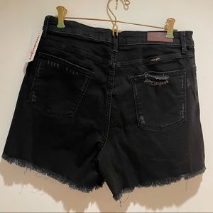 High waisted jean shorts